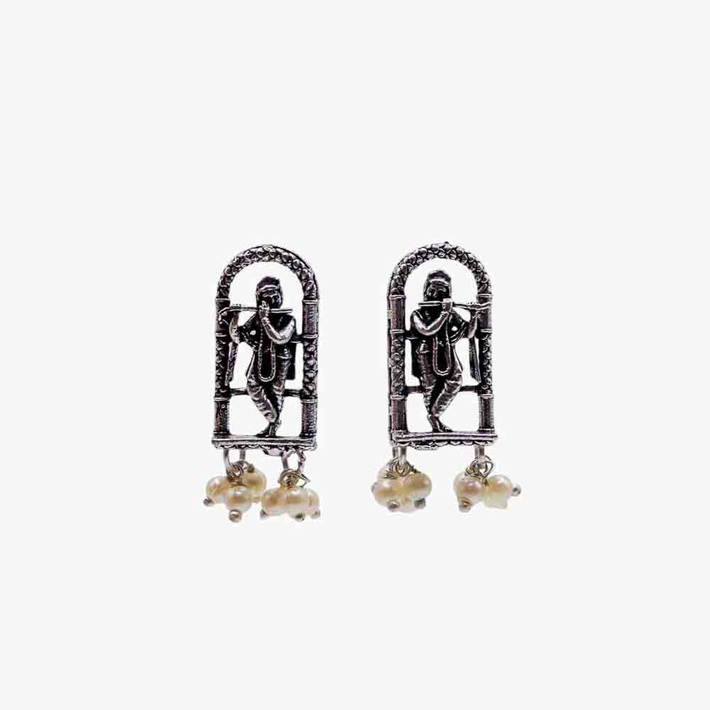 Krishna Oxidized Earrings