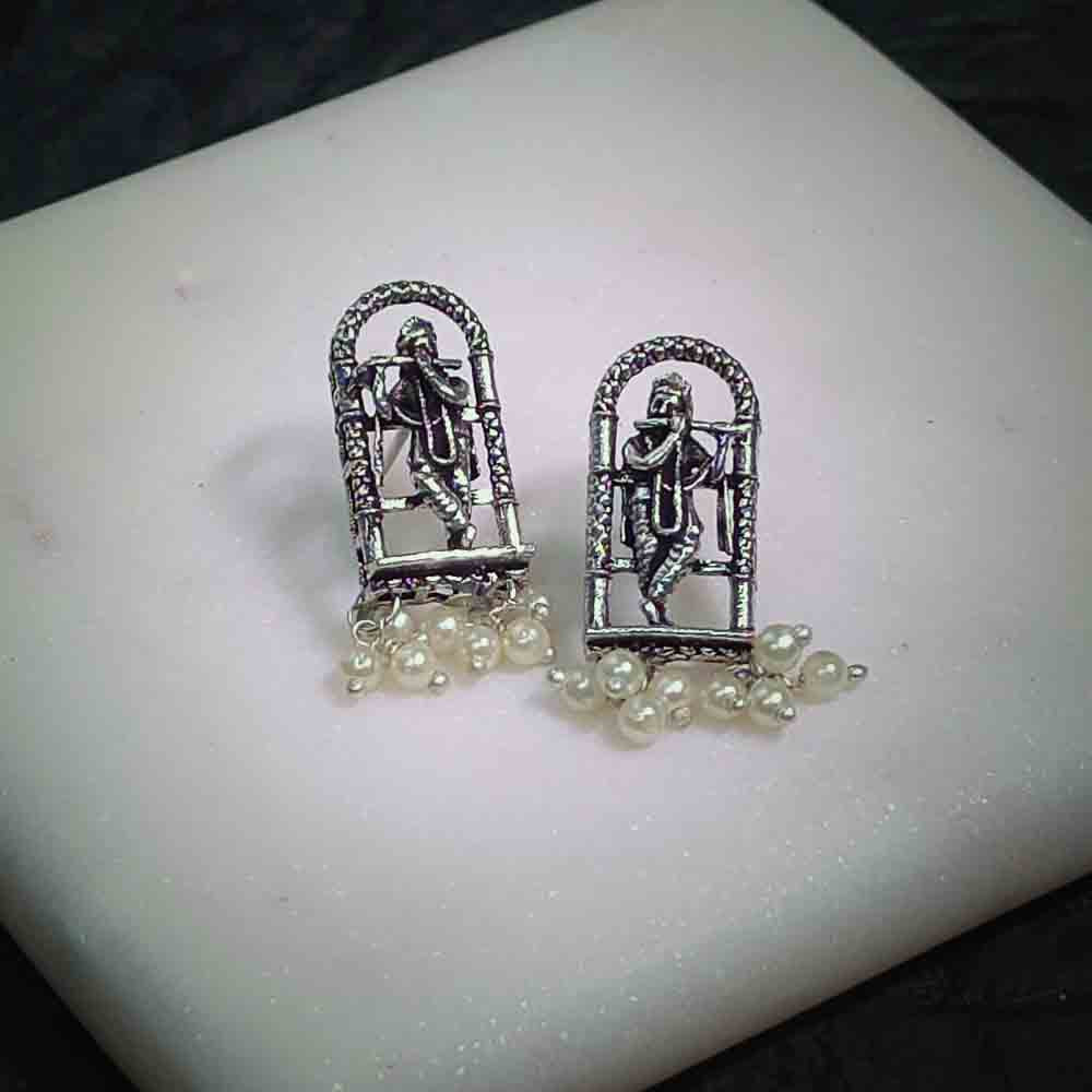 Krishna Oxidized Earrings