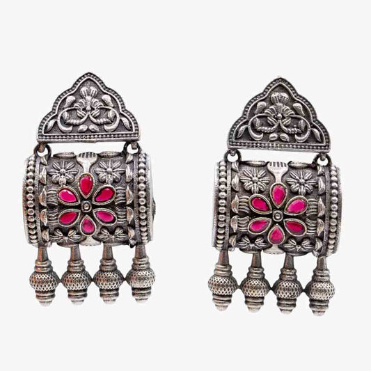 Stone Ethnic Drop Earrings