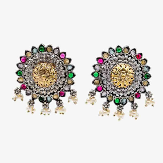 Royal Radiance Multistone Pearl Earrings