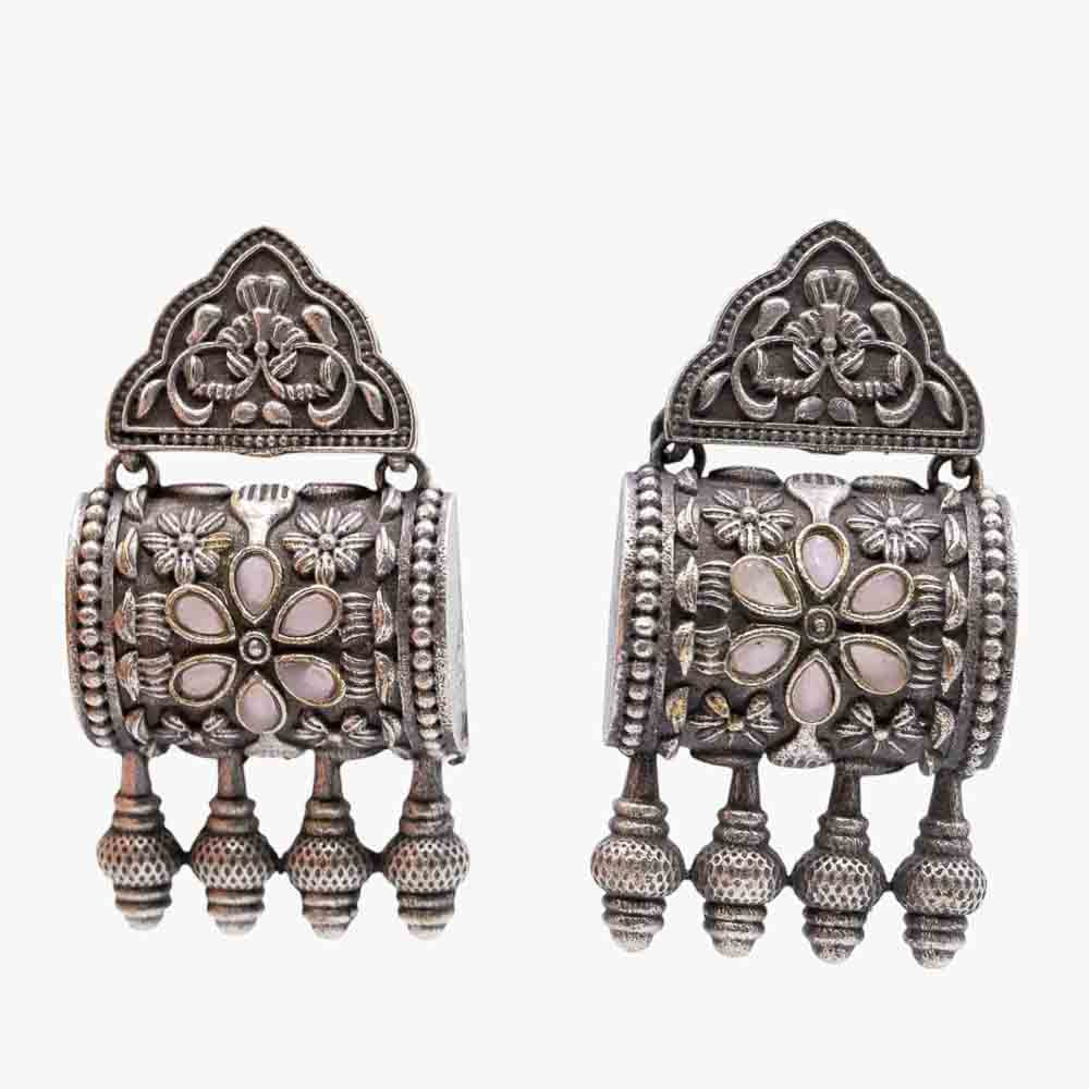 Stone Ethnic Drop Earrings
