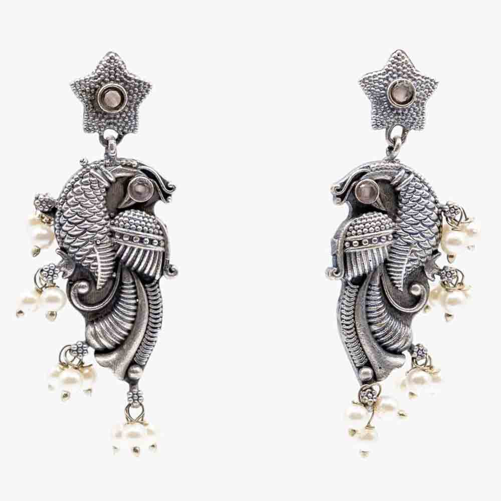 Mystic Mermaid Oxidized Earrings
