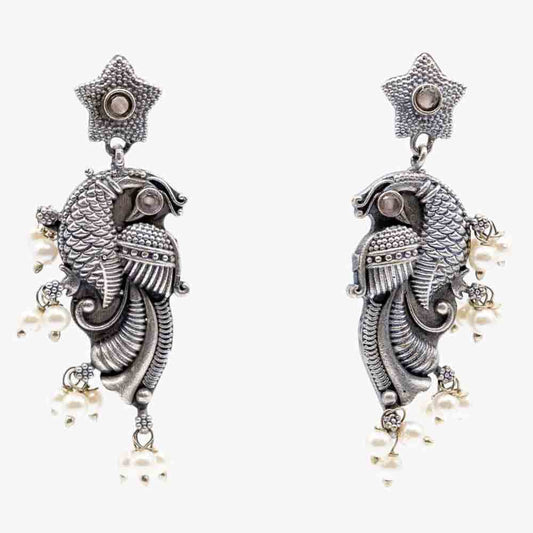 Mystic Mermaid Oxidized Earrings