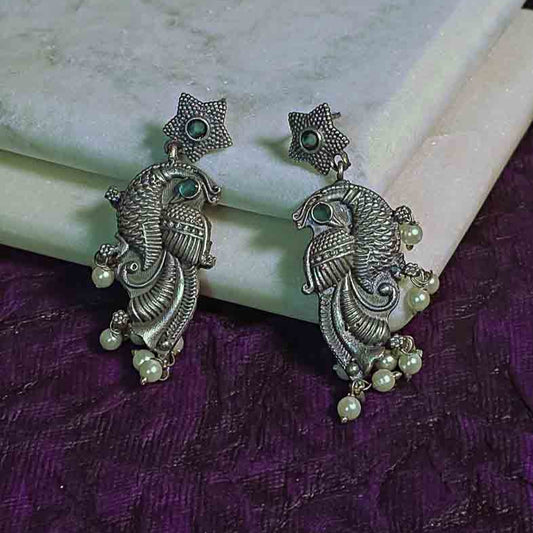 Mystic Mermaid Oxidized Earrings