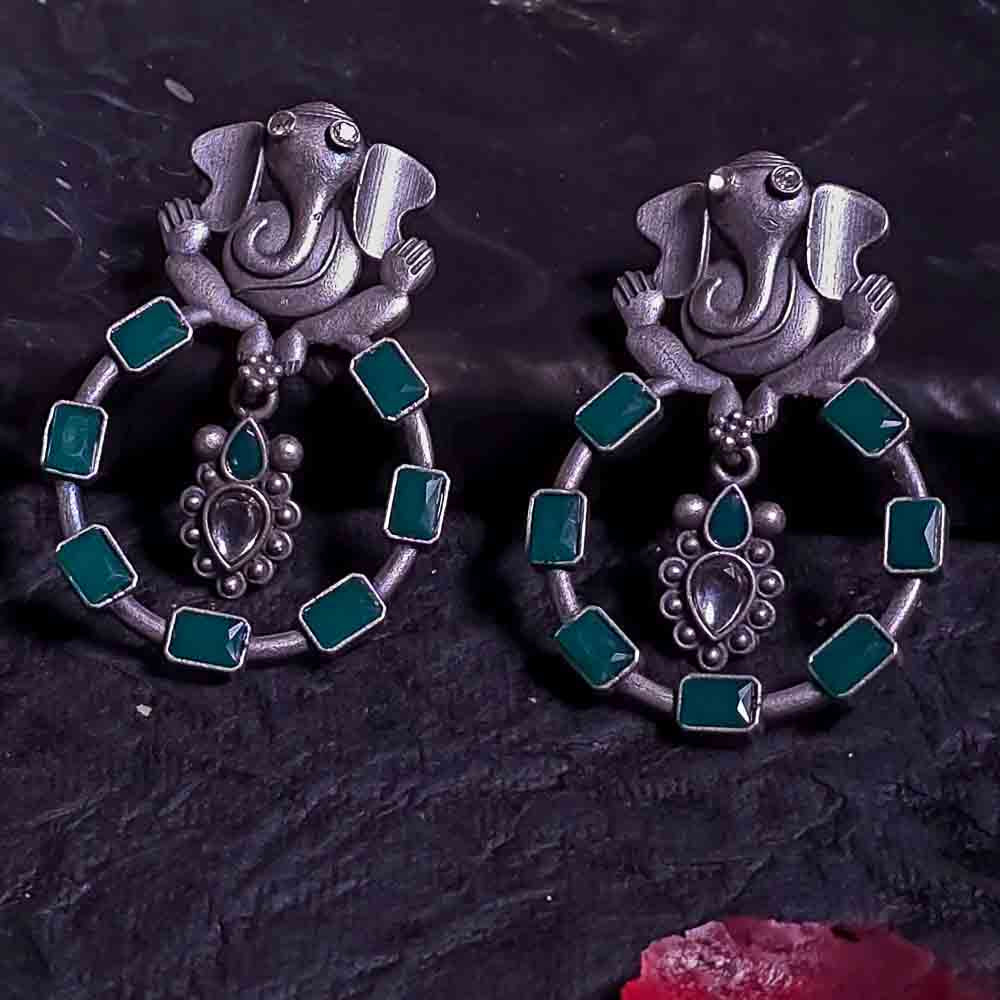 Ganesha Oxidised Earrings